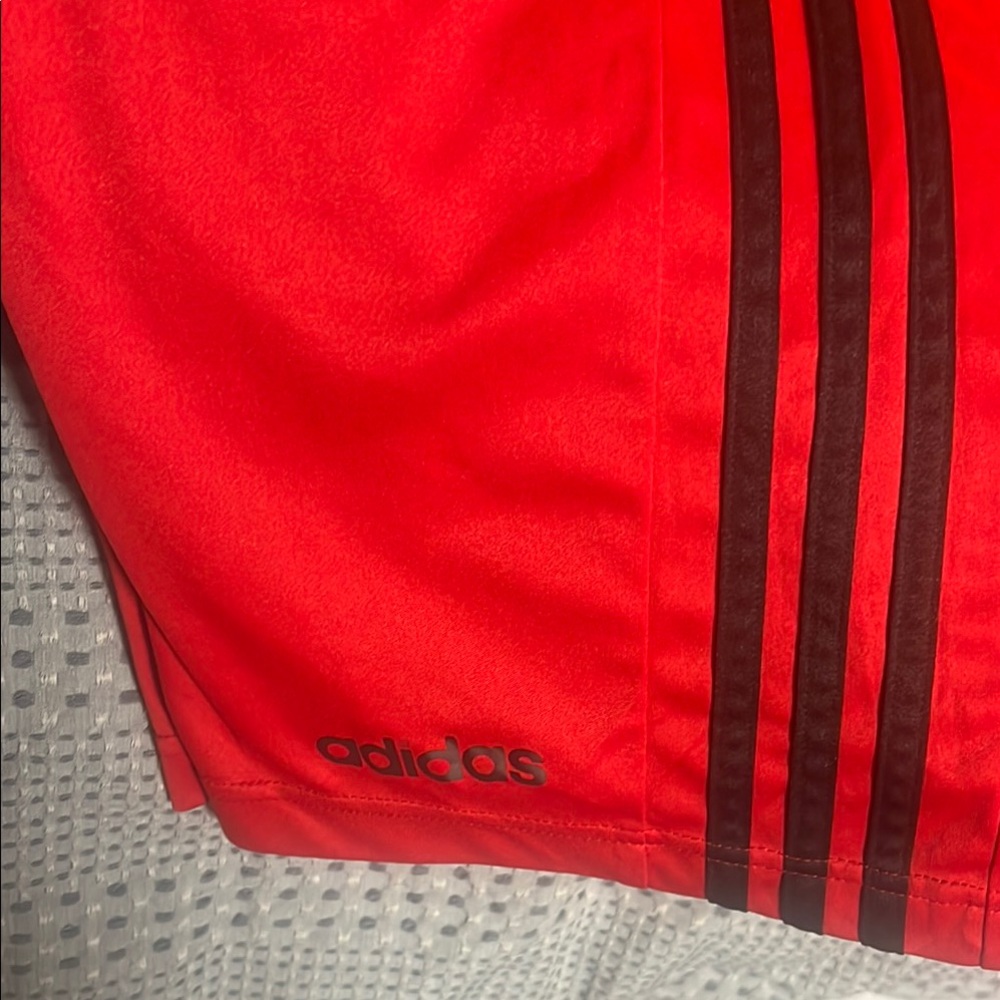 Adidas Men's Red Athletic Shorts - Picture 2 of 5